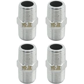 4 PCS NPT Hex Nipple Stainless Steel 304 استبدال الأنابيب الخيوط لأنابيب Home Brew Kit (3/8 ")