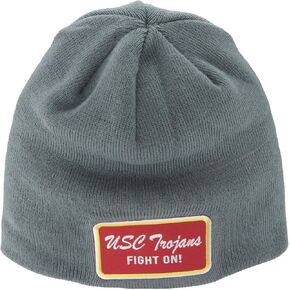 ZHATS Standard NCAA Officially Licensed Beanie Edge Patch Brick Gray, Grey, One Size