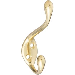National Hardware N248-245 V167 Heavy Duty Garment Hook in Brass