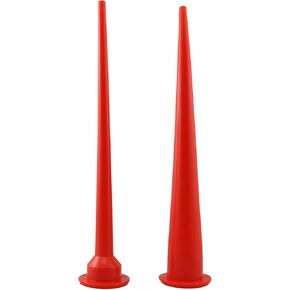 LQ Industrial 2pcs Cones Nozzles Caulking Nozzle 30cm Applicator Caulking Nozzle Tips Replacement Extension, Red