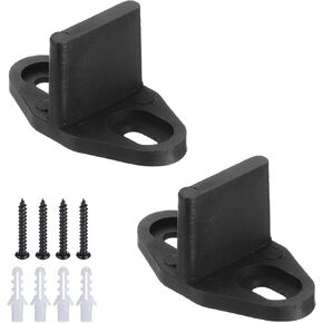 uxcell 2Pcs Barn Door Floor Guide, T Shape Track Guide Hardware, Sliding Barn Door Bottom Floor Guide, Barn Door Bottom Guide for Bypass, Closet and Pocket Doors, Matte Black