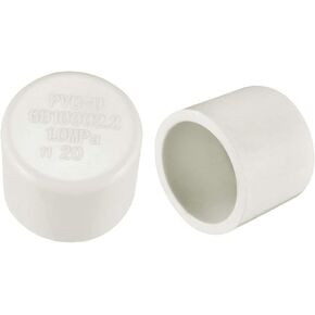 uxcell 20mm PVC Pipe Cap Fitting, Slip Socket External End Caps 10 Pcs
