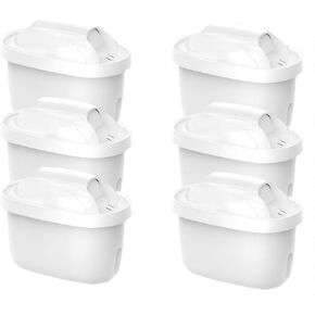 6 PCS Universal Replacement Water Filter Cartridge for Purifier Water Pitcher, White Color
