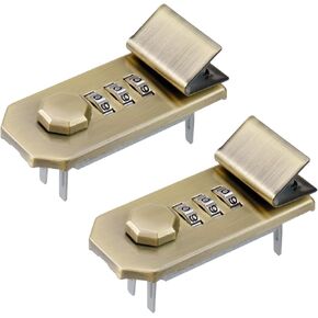 2pcs Vintage Journal Locks with 3 Digital Combination Password Locks Silver Leather Diary Locks Notebook Password Locks for Memo Books Diary (Silver)