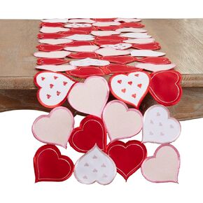 Romantic Hearts Cutout Table Runner