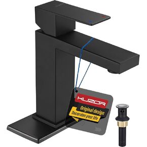 1PC 304 Stainless Steel Bathroom Faucets 5-Minute Installation, Single Hole Bathroom Sink Faucet Easy to Handle - for Modern Bath/Vanity/RV - 6.69 Inch Height, 24.9 Oz Weight - Matte Black