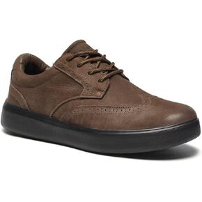 OrthoComfoot Men's Orthopedic Dress Oxford with Arch Support for Comfy, Working Plantar Fasciitis Casual Genuine Leather Oxford, Durable Walking Shoes for Foot and Heel Pain Relief
