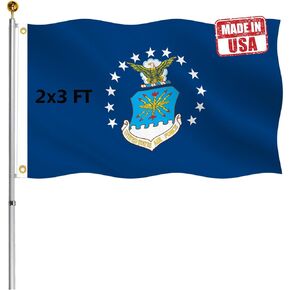 Double Sided US Air Force Military Flag 2x3 Outdoor- UV Fade Resistant United States Air Force Flags with 2 Grommets