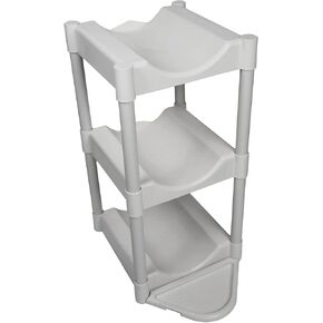 Bottle Buddy Water Bottle Storage Rack 3 Tray - Plastic Water Bottle Organizer for Three to Five Gallon Bottle Storage – Customizable Water Gallon Holder for Easy Storage and Organization