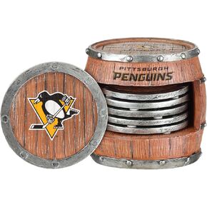 FOCO Pittsburgh Penguins NHL 5 Pack Barrel Coasters
