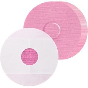 Libre 3 Sensor Covers Waterproof, 40 Pack Adhesive Patches for Libre 3, Pre-Cut Back Pack Strong Stick for 10-14 Day Long Stay, No Glue in The Center (Pink)