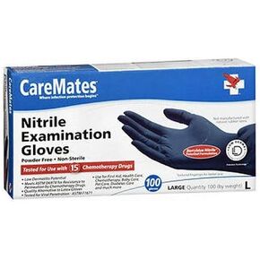 Nitrile Medical Exam Gloves, Latex Free Rubber, Powder Free, Extra Strong, 4 Mil Thick, Certified for Home Infusion, First Aid, Food Safe, Cleaning Gloves, Large,100 Count Pack of 2