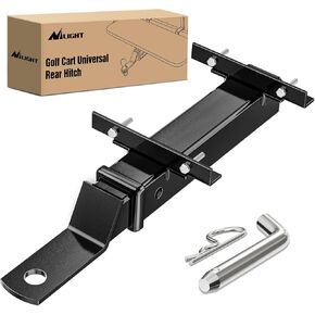Nilight Universal Golf Cart Trailer Hitch w/2" Receiver Golf Cart Rear Seat Rear Hitch Kit Compatible for Footrest Club Car EZGO Yamaha Golf Cart Use on Step on Back of Golf Cart