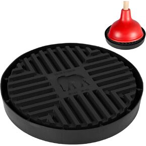 Plunger Tray, 7.09 Inch Plunger Mat Round Toilet Plunger Holder Only Plunger Air Drying Mat Catches Drips Plunger Storage Caddy for Bathroom Accessories