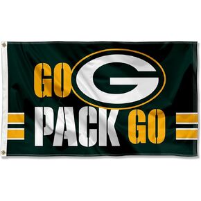 Green Bay Packers Go Pack Go Banner Flag