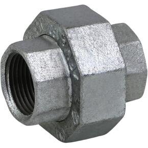 HNVO0400 2" Galvanized Malleable Iron Straight Union for 150 lb Applications, with Female Threaded Connects, 2