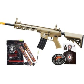 Lancer Tactical Gen 2 M4 Evo Nylon Polymer AEG Rifle with Mid Magazine- Battery, Charger, 1000 Rounds 0.20g BBS Included