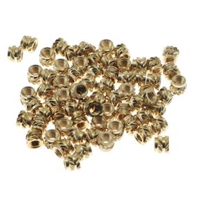 100PCS 3D Printing Brass Nuts M3x4x5mm M3 Threaded Insert Knurled Brass Nuts Plastic Female Thread Knurled Nuts Embedment Nuts for Printing 3D Printer and More Projects