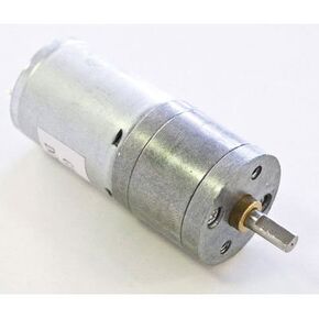 RS003A Geared Motor, 75:1 Ratio, 133 RPM, 6V, Steel Gears, 4 mm Shaft Diameter, 2.2" L x 0.98" Dia