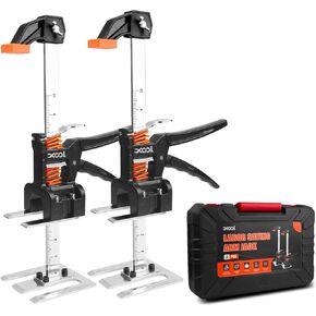 XOOL 2 Pack Labor Saving Arm Jack, 14" Construction Jack, Multifunctional Furniture Jack Lift for Adjustment Lifting Device Cabinets, Wall Tile Height Adjuster Handheld Tool