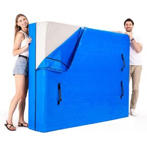Mattress Bags for Moving - Extra Thick Mattress Cover for Moving and Storage - Reusable Waterproof Tarp Mattress Protector with Heavy Duty Handles Strong Zipper (Queen)