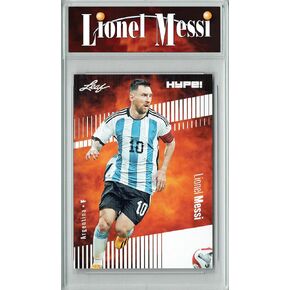 MINT معتمد+ Lionel Messi 2023 Leaf Leaf #130 فقط 5000 صنع بطاقة تداول نادرة الأرجنتين