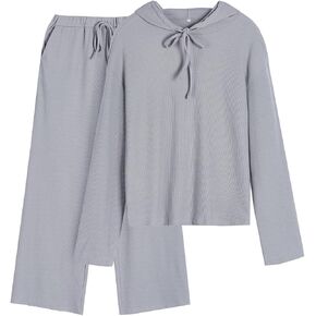 YKR Womens Lounge Sets 2 Piece Outfits Sweatsuits Track Suits Knit Sweat Suit with Pockets