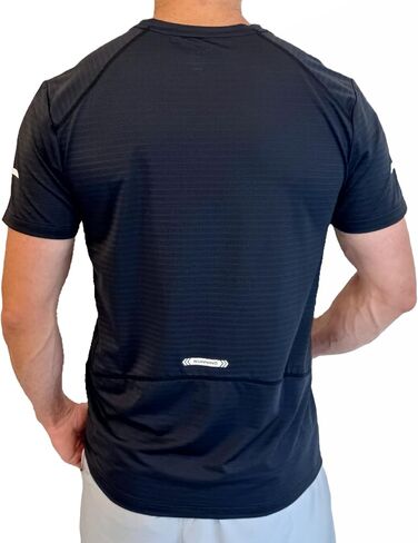 Men's Premium Athletic T-Shirt Horizontally Styled Stretchable Fabric Dry-Fit Moisture-Wicking for Running Gym Workout & More in Saudi Arabia