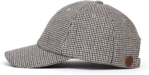 UNDERCONTROL Hound Tooth Check Ball Cap Men Women - Unisex Curved Visor All Free Size Hat Brown in Saudi Arabia