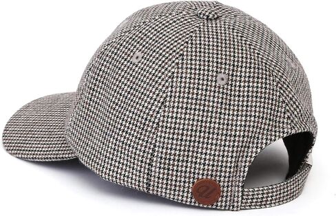 UNDERCONTROL Hound Tooth Check Ball Cap Men Women - Unisex Curved Visor All Free Size Hat Brown in Saudi Arabia