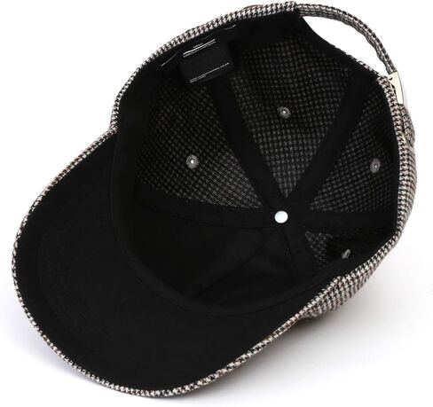 UNDERCONTROL Hound Tooth Check Ball Cap Men Women - Unisex Curved Visor All Free Size Hat Brown in Saudi Arabia