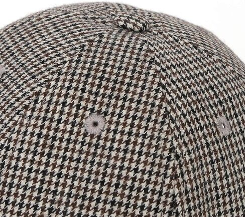 UNDERCONTROL Hound Tooth Check Ball Cap Men Women - Unisex Curved Visor All Free Size Hat Brown in Saudi Arabia