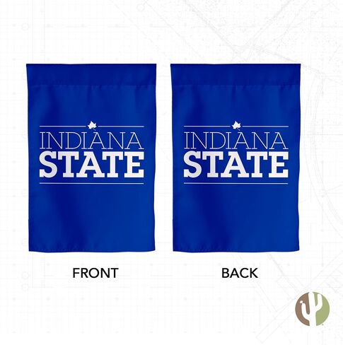 Desert Cactus Indiana University University ISU Garden Flag - 19 × 12 بوصة في إنديانا سيكاموريس لافتة ، للعرض في الهواء الطلق والأحداث (التصميم 1) in Saudi Arabia