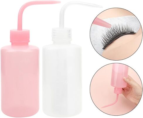 2 Pcs 250ml Tattoo Wash Bottles Eyelash Washing Bottles Succulent Plant Watering Bottle Safety Rinse Water Bottles Plastic Squeeze Bottle Eyelash Extension Tools in Saudi Arabia