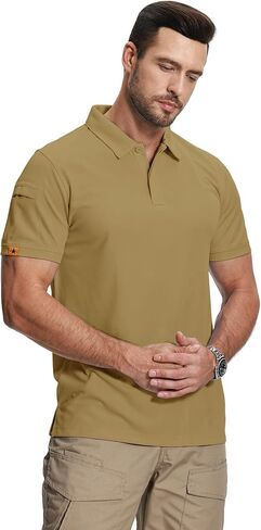 ZITY Mens 2 Pack Polo Shirts Short Sleeve Performance Sports Golf Shirt for Men Tactical Shirt in Kuwait