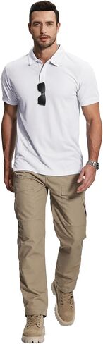 ZITY Mens 2 Pack Polo Shirts Short Sleeve Performance Sports Golf Shirt for Men Tactical Shirt in Kuwait