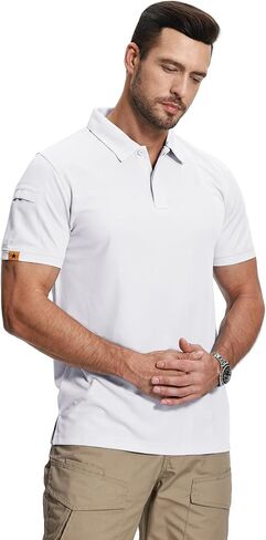 ZITY Mens 2 Pack Polo Shirts Short Sleeve Performance Sports Golf Shirt for Men Tactical Shirt in Kuwait