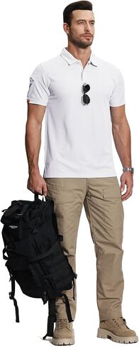 ZITY Mens 2 Pack Polo Shirts Short Sleeve Performance Sports Golf Shirt for Men Tactical Shirt in Kuwait