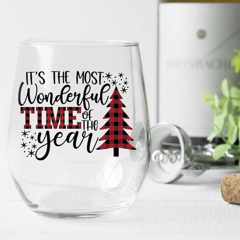 حكايات محمصة رائعة من العام Greadless Christmas Wine Glass | Drinkware الموسمية | هدية عطلة لها in Saudi Arabia