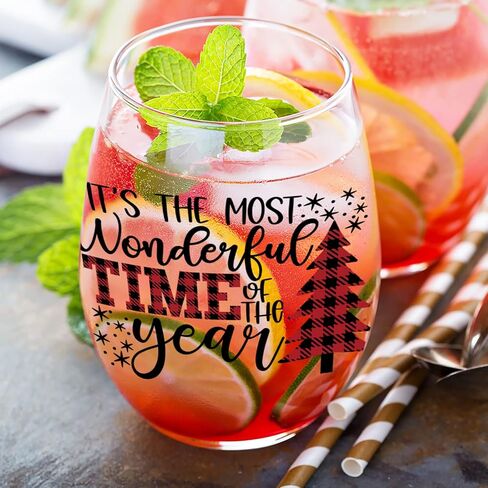 حكايات محمصة رائعة من العام Greadless Christmas Wine Glass | Drinkware الموسمية | هدية عطلة لها in Saudi Arabia