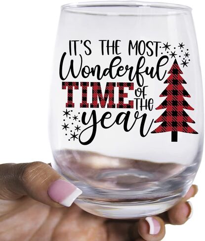 حكايات محمصة رائعة من العام Greadless Christmas Wine Glass | Drinkware الموسمية | هدية عطلة لها in Saudi Arabia