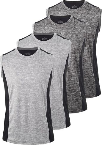 Knuffnee 4 Pack Men Men Men's Tank Tops Athletic Gym Muscle Tank Tops Quick Dry Slictivess Thirts in Kuwait