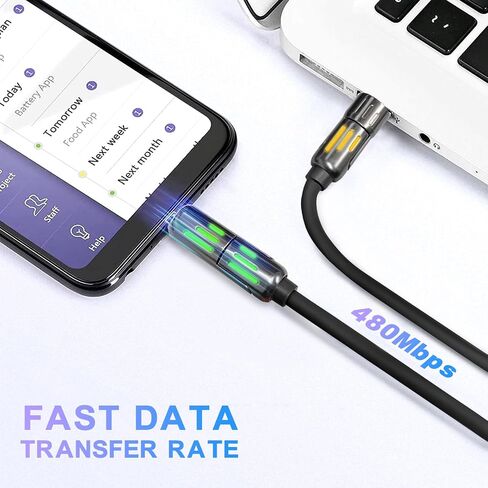 4 في 1 شحن كابل USB C 65W كبل سريع 6 مم سيليكون USB C إلى سلك الشاحن USB C ، شحن Multi Cable Combo Type C/USB A/L منفذ iPhone/iPad/Samsung/MacBook 5 '(أسود) in Saudi Arabia
