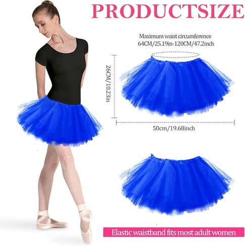 Molain Tutus for Women Girls ، Blue 5 Tutus Tutus Short Skirt Runnerts Rave Costume Tutu Skirt Tutu Dance Skirt in Saudi Arabia