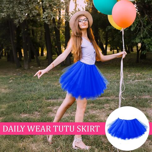 Molain Tutus for Women Girls ، Blue 5 Tutus Tutus Short Skirt Runnerts Rave Costume Tutu Skirt Tutu Dance Skirt in Saudi Arabia