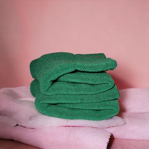 حزمة الجوارب الصوفية المكونة من 3 عبوات من Sky Blue و Pink و Emerald Green-Women's Winter و Geing و Schit Wool Socks ، 6-9.5 in Saudi Arabia