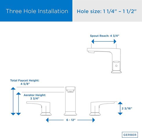 Gerber Tribune تعامل اثنين من صنبور الحمام على نطاق واسع 1.2 GPM ، ويشمل تصريف اللمس المعدني والكروم in Kuwait
