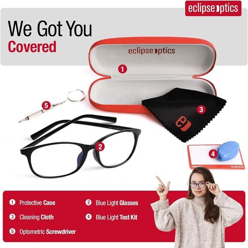 Heritage Series Blue Light Blocking Computer Glasses - Unisex, Polycarbonate Frame, Lightweight Frame (Brown Demi) in Saudi Arabia