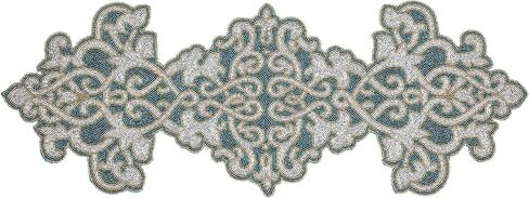Beaded Table Runner 36inch,Glitz Table Runner,Decorative Table Runner,Farmhouse Decor Table Runner,Rustic Bridal Shower Beaded Table Runner,Beaded Christmas Table Runner 13x36 Teal Gold Silver in Saudi Arabia