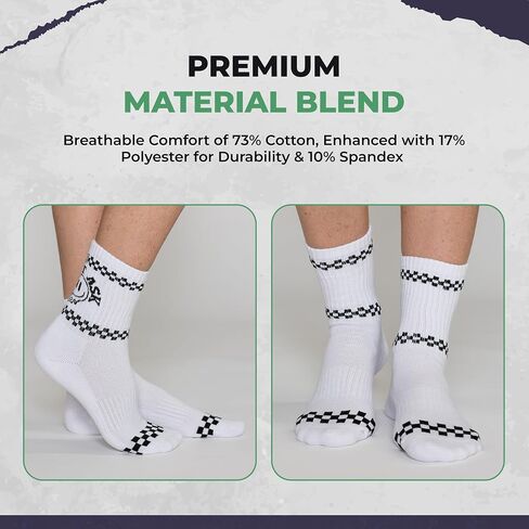 Friday Feelin' Crew Socks for Women Soft Breathable Socks Seamless Toe Comfortable Everyday Mom Socks for Casual Outdoor Wear in Saudi Arabia